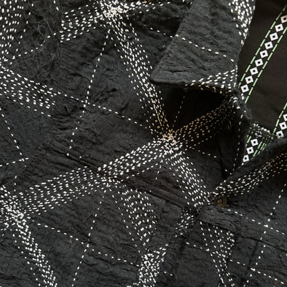 Boro Sashiko Distressed Denim Trucker Jacket - XL