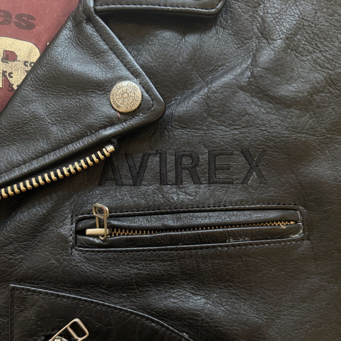 Avirex 'Daytona to LA' Leather Biker Jacket - M