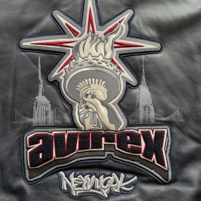 Avirex New York Leather Varsity Jacket - M
