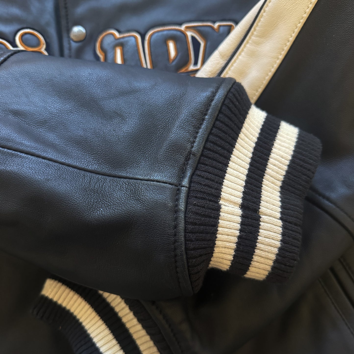 Avirex New York Leather Varsity Jacket - XL