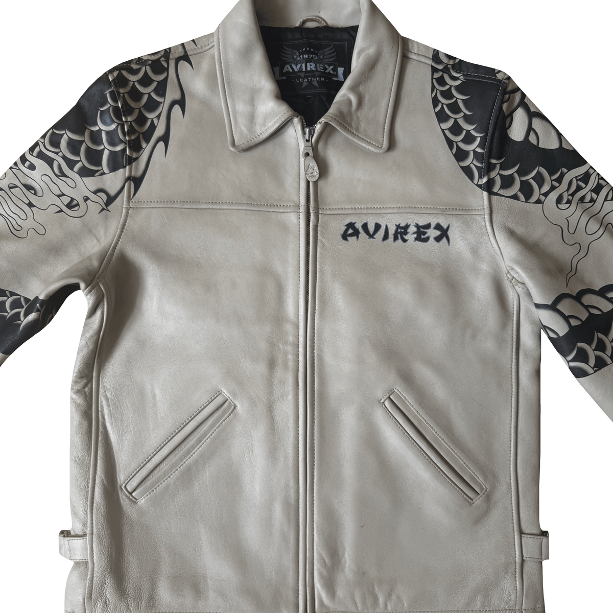 Avirex Irezumi Tattoo ‘Dragon vs Snake' Leather Jacket - XL / XXL