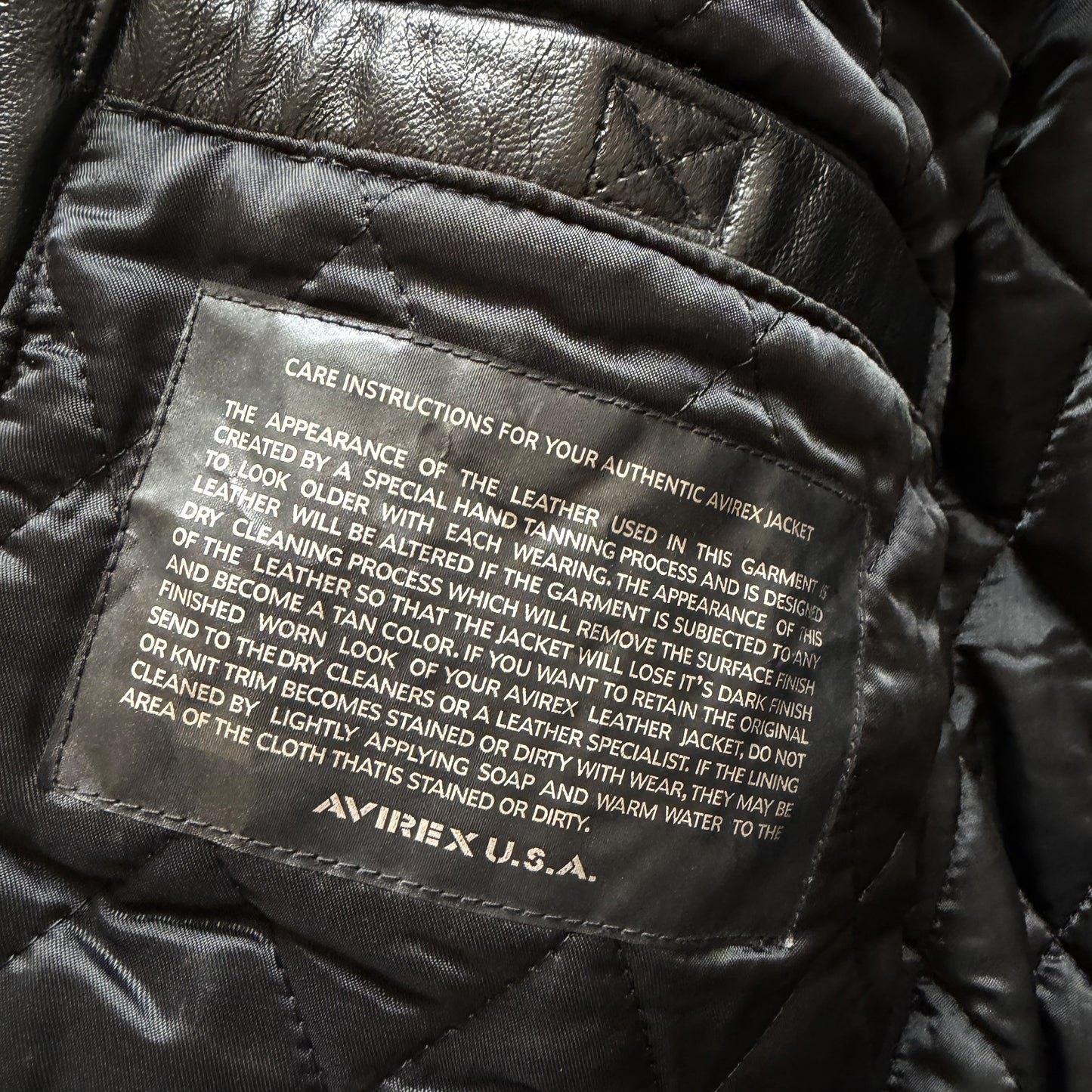 Avirex 'Rides & Rims' Leather Varsity Jacket - L