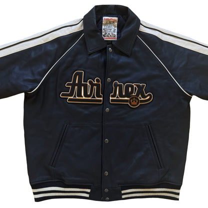 Avirex New York Leather Varsity Jacket - XL
