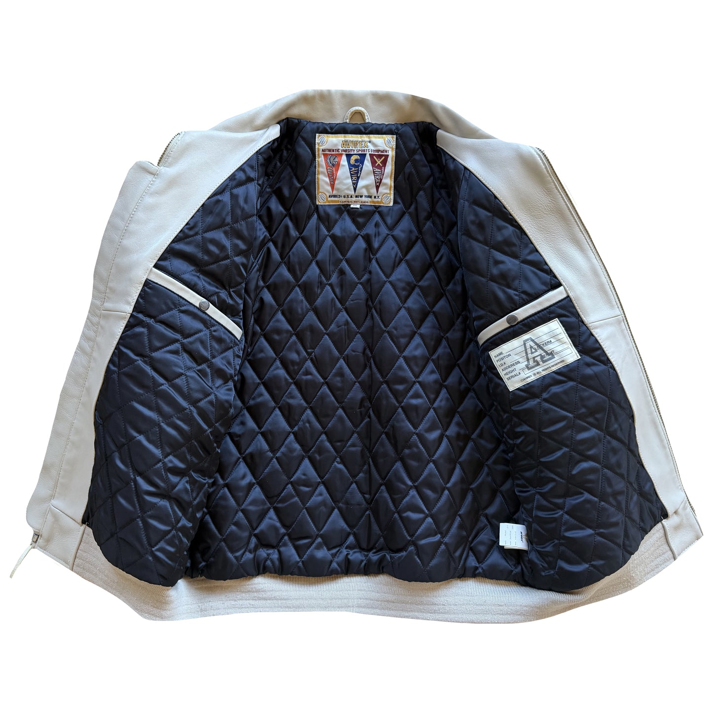 Avirex USA 'Icon' Leather Varsity Jacket - XL