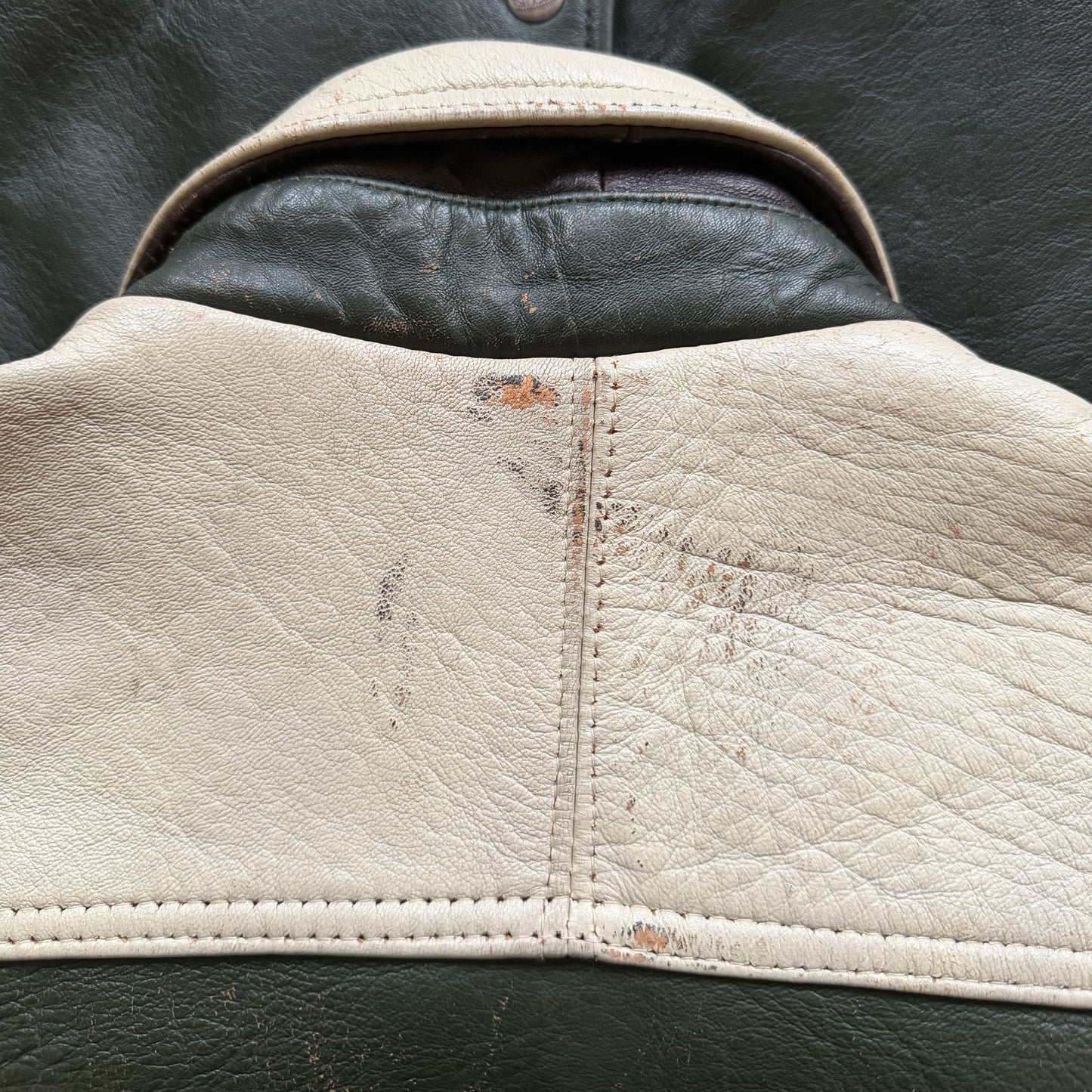 Avirex 'North West Wild Bears' Leather Varsity Jacket - S