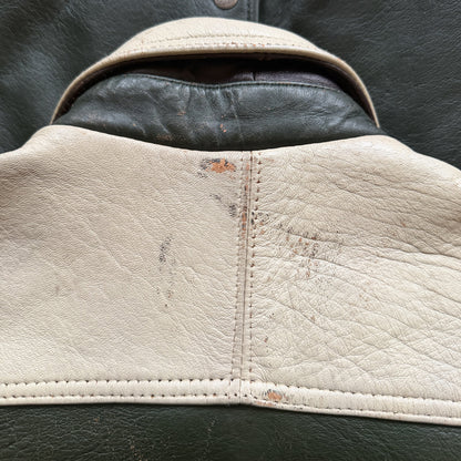 Avirex 'North West Wild Bears' Leather Varsity Jacket - S