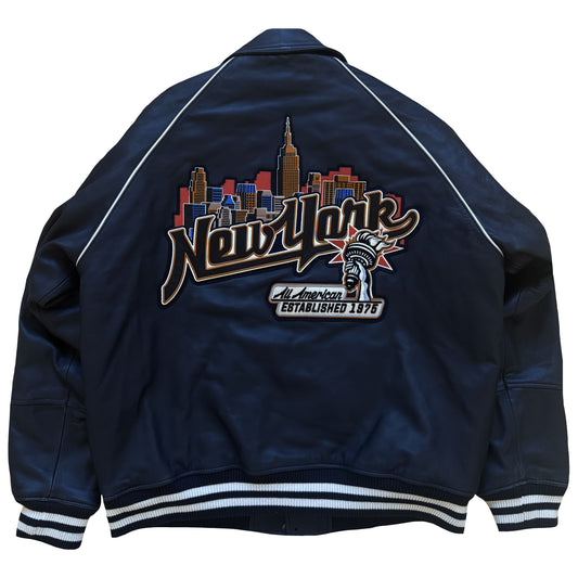Avirex New York Leather Varsity Jacket - XL