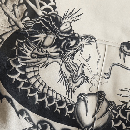 Avirex Irezumi Tattoo ‘Dragon vs Snake' Leather Jacket - XL / XXL