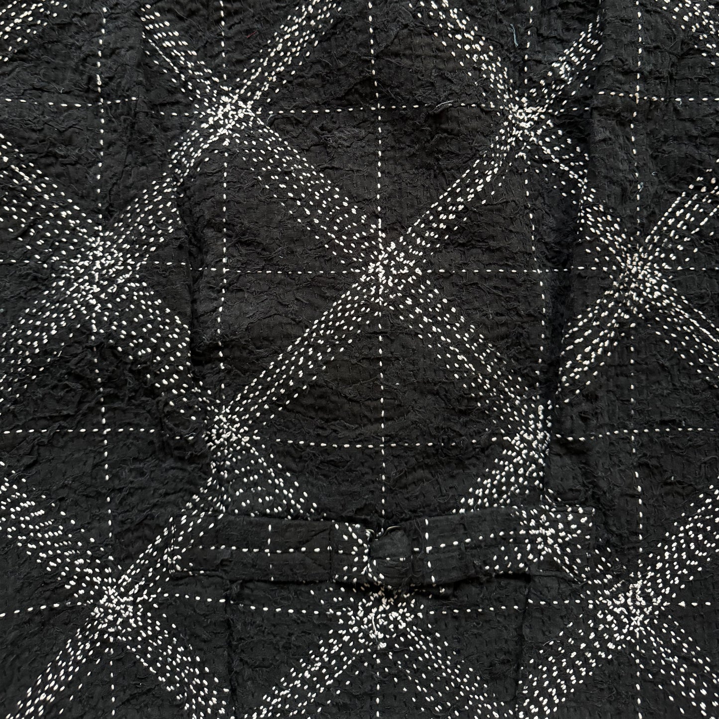 Boro Sashiko Distressed Denim Trucker Jacket - XL