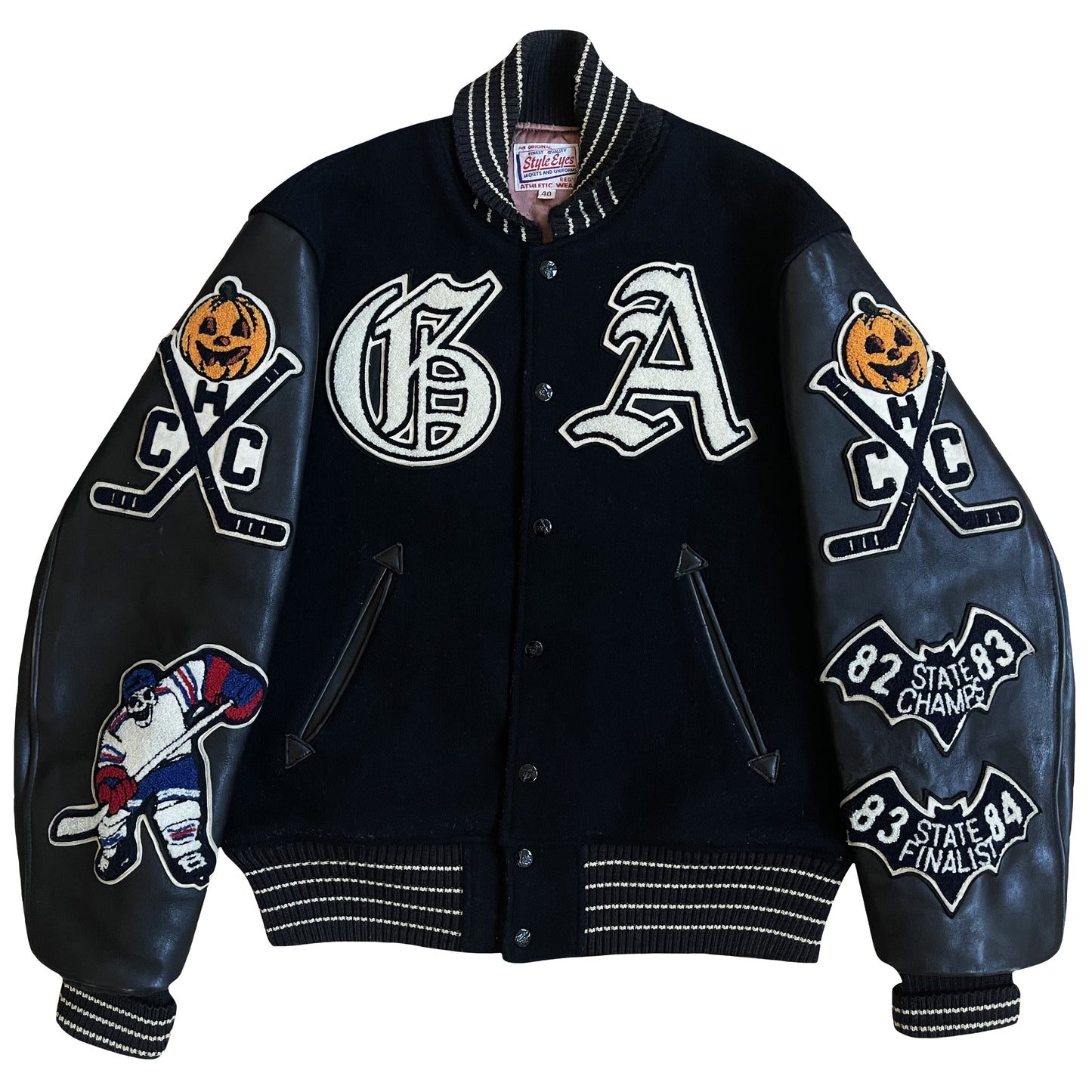 Style Eyes 'Ghost Angels' Varsity Jacket - L
