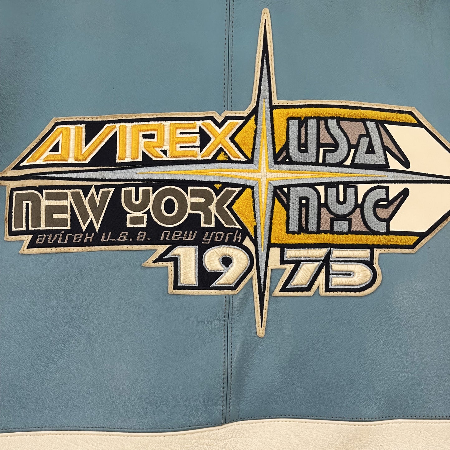 Avirex New York Leather Varsity Jacket - L