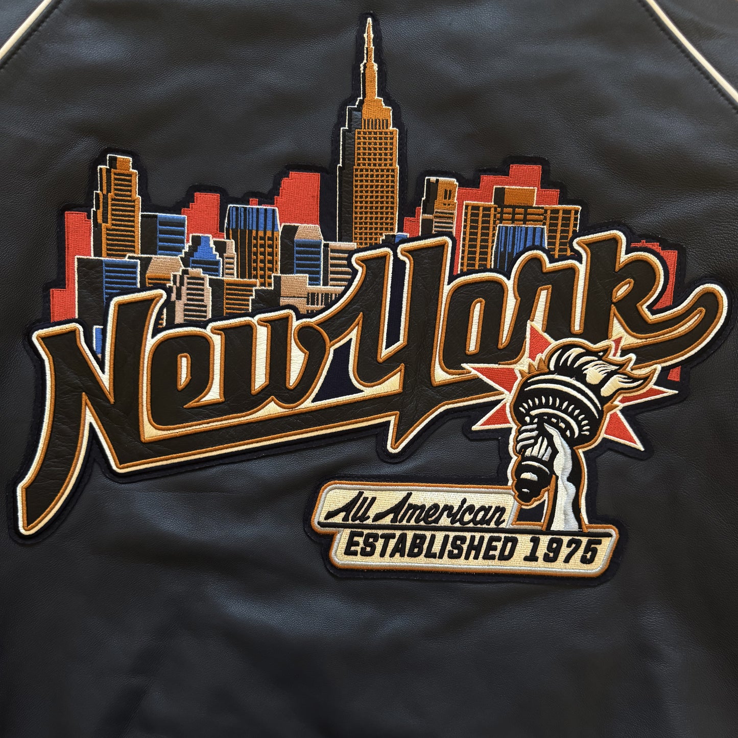 Avirex New York Leather Varsity Jacket - XL