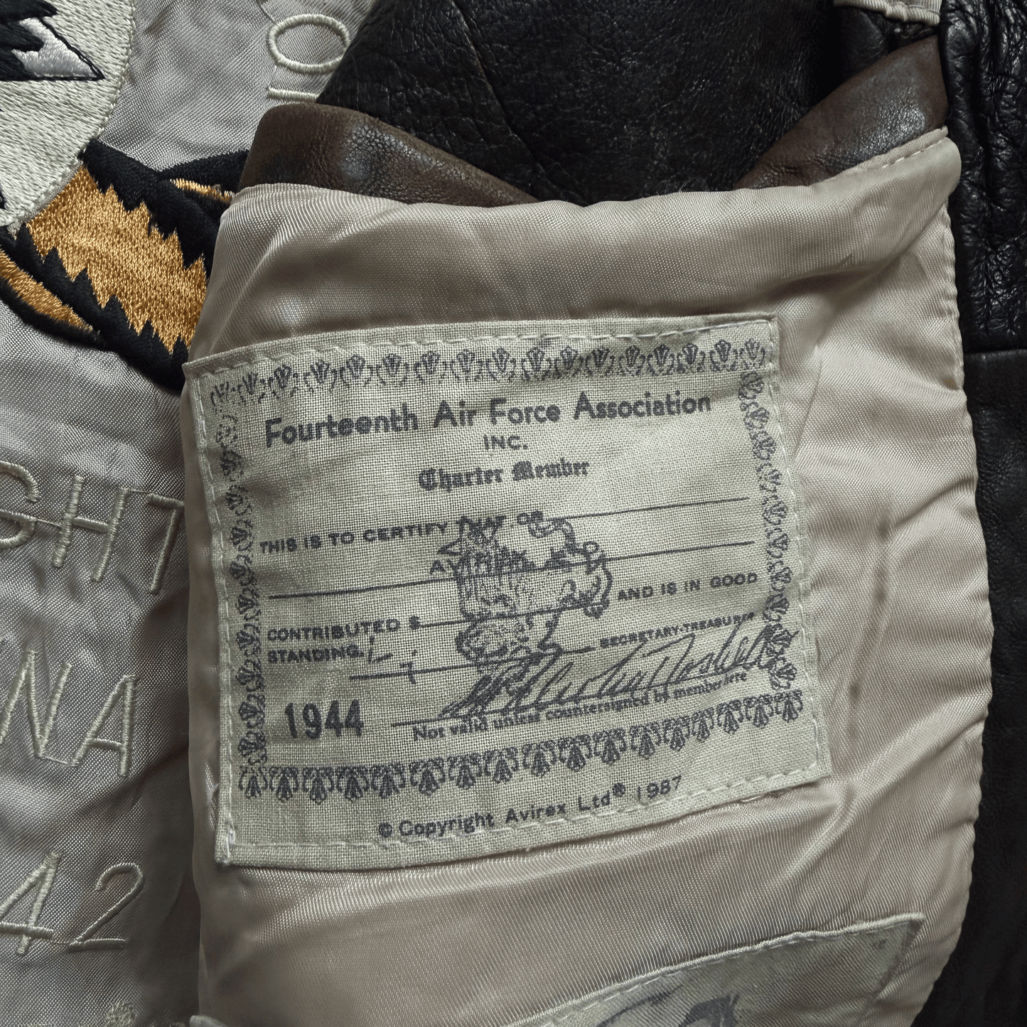 Avirex 'China Doll' 1987 A2 Leather Flight Jacket - XL