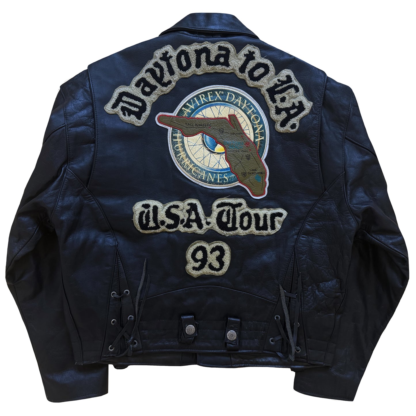 Avirex 'Daytona to LA' Leather Biker Jacket - M