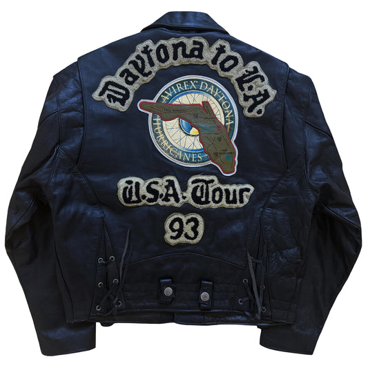 Avirex 'Daytona to LA' Leather Biker Jacket - M