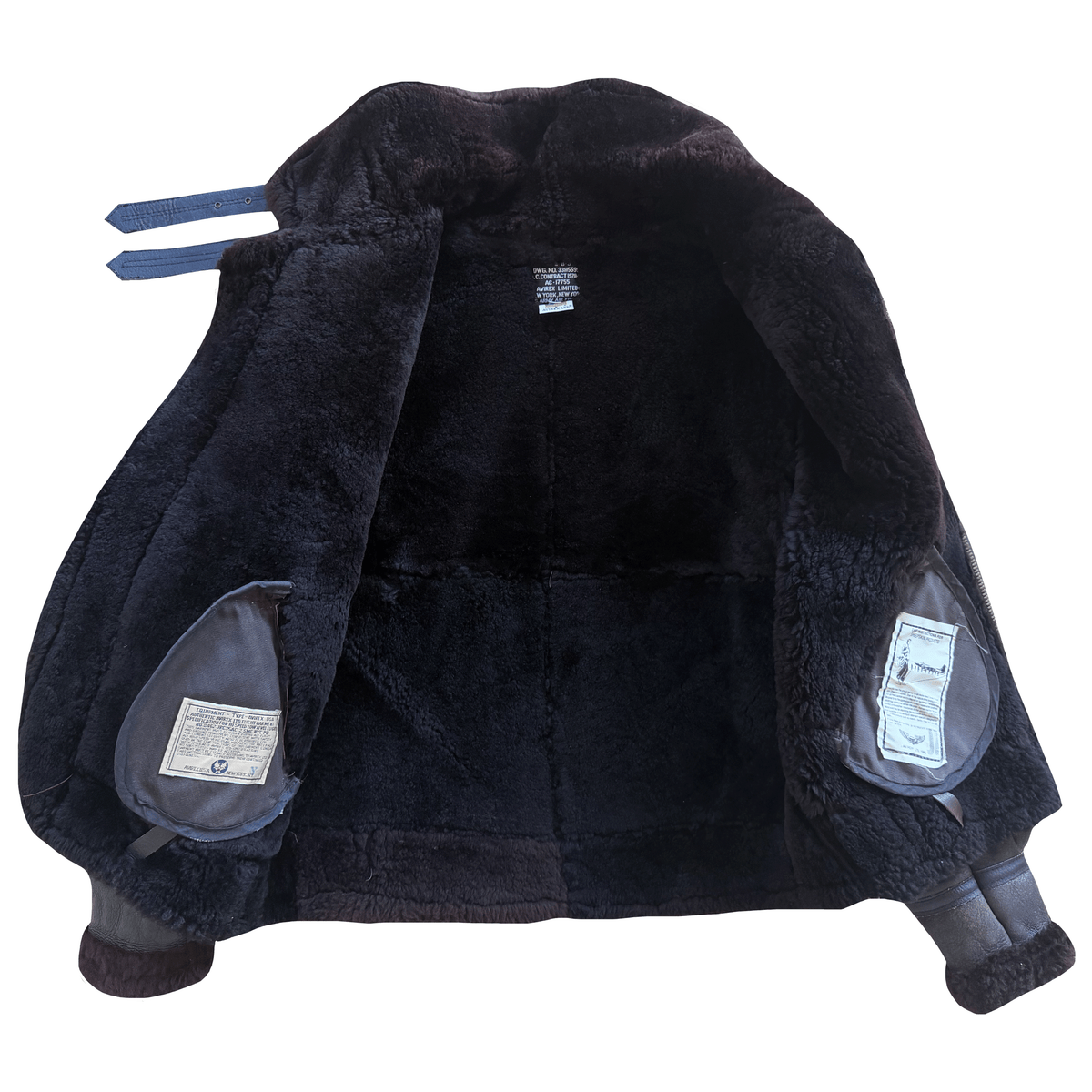 Avirex B-3 Sheepskin Aviator Flight Jacket - M