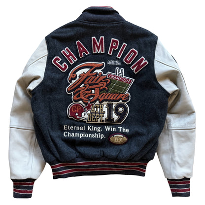 Champion 'Fair and Square Champion' Varsity Jacket - M