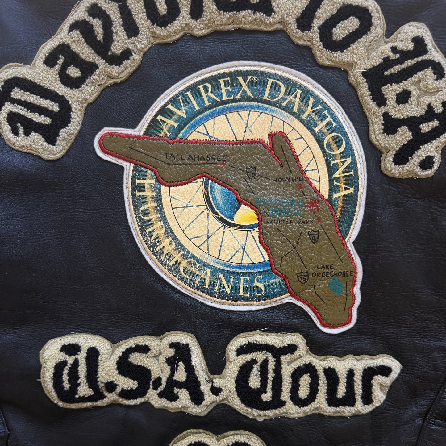 Avirex 'Daytona to LA' Leather Biker Jacket - M