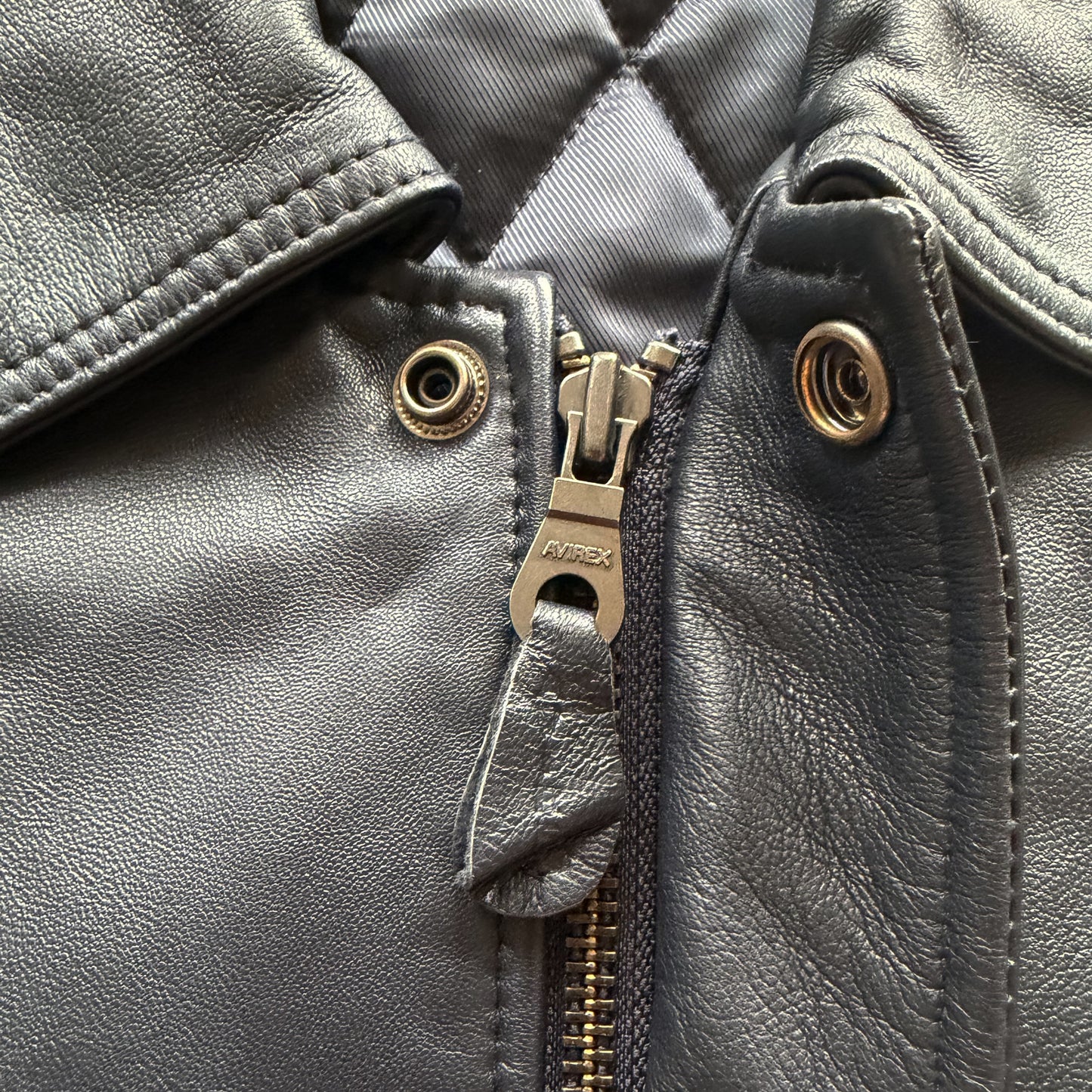 Avirex New York Leather Varsity Jacket - M