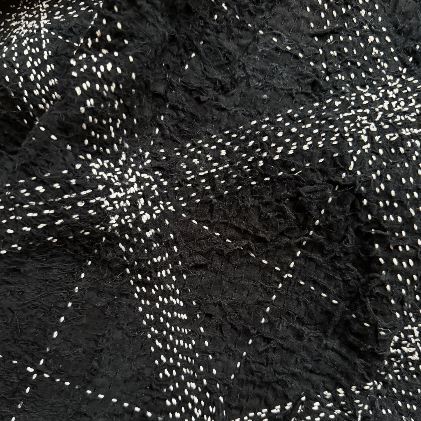 Boro Sashiko Distressed Denim Trucker Jacket - XL