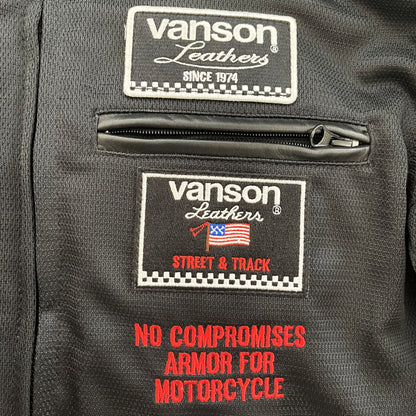 Vanson Leathers Motorcycle Mesh Racer Jacket - XL