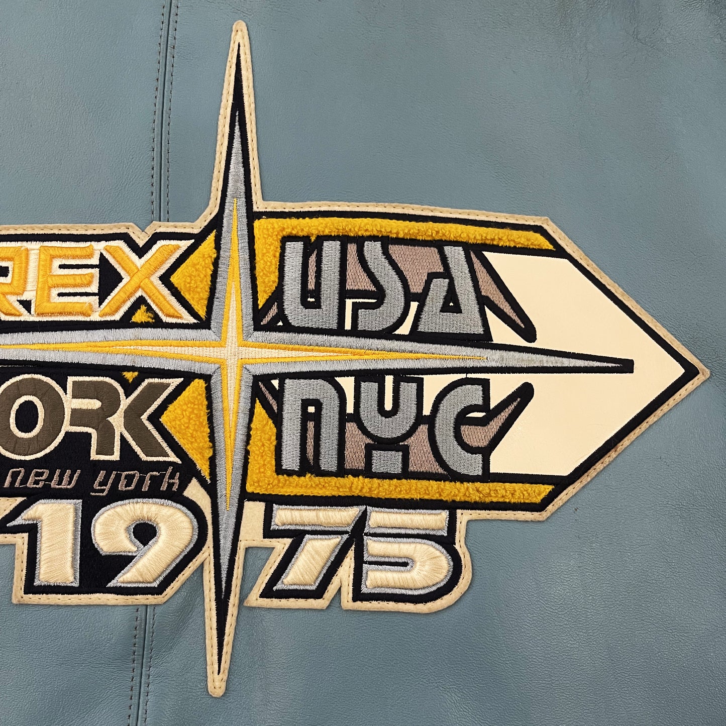 Avirex New York Leather Varsity Jacket - L