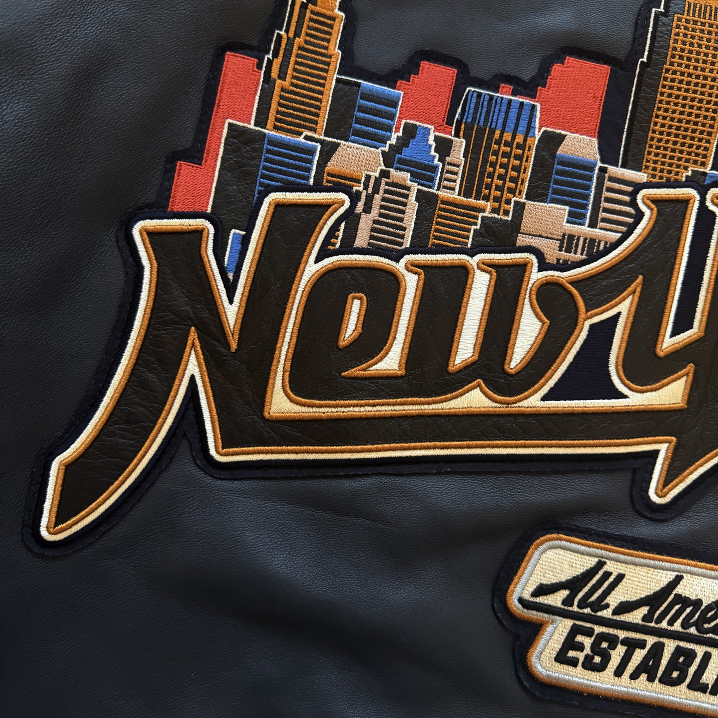 Avirex New York Leather Varsity Jacket - XL