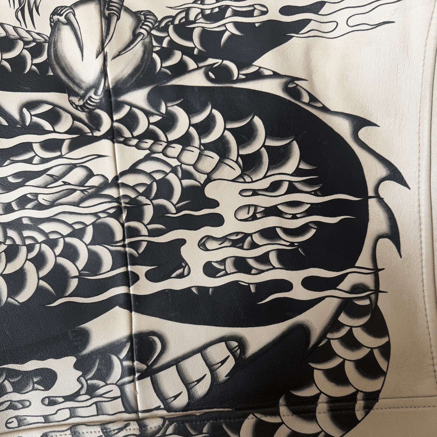 Avirex Irezumi Tattoo ‘Dragon vs Snake' Leather Jacket - XL / XXL