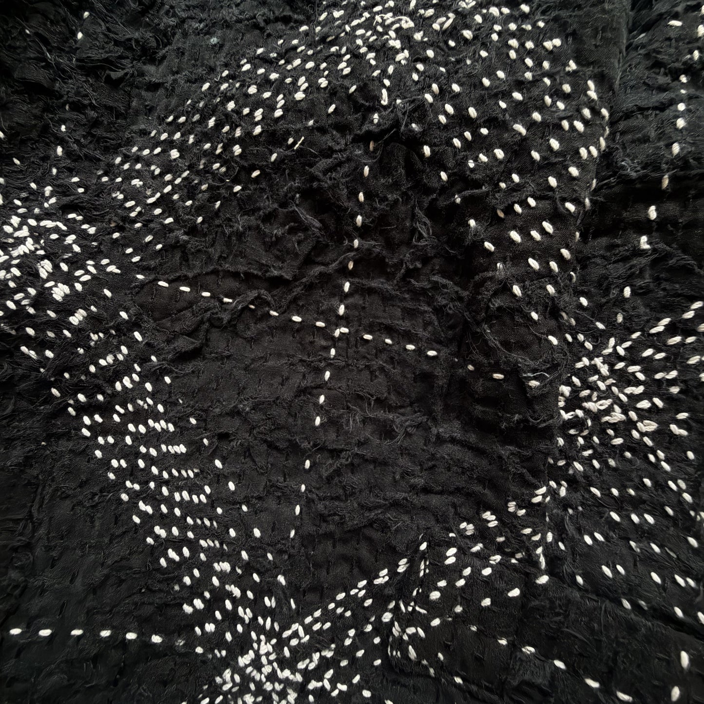 Boro Sashiko Distressed Denim Trucker Jacket - XL