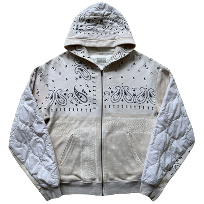 Kapital Bandana Quilted Shell Hoodie - L
