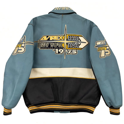 Avirex New York Leather Varsity Jacket - L