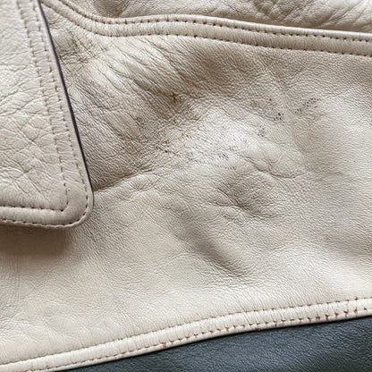 Avirex 'North West Wild Bears' Leather Varsity Jacket - S