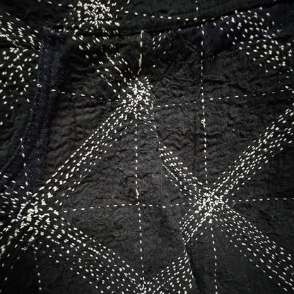 Boro Sashiko Distressed Denim Trucker Jacket - XL