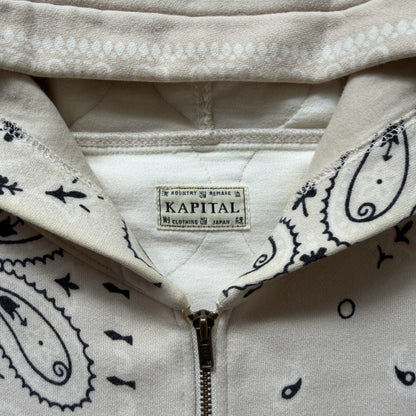 Kapital Bandana Quilted Shell Hoodie - L