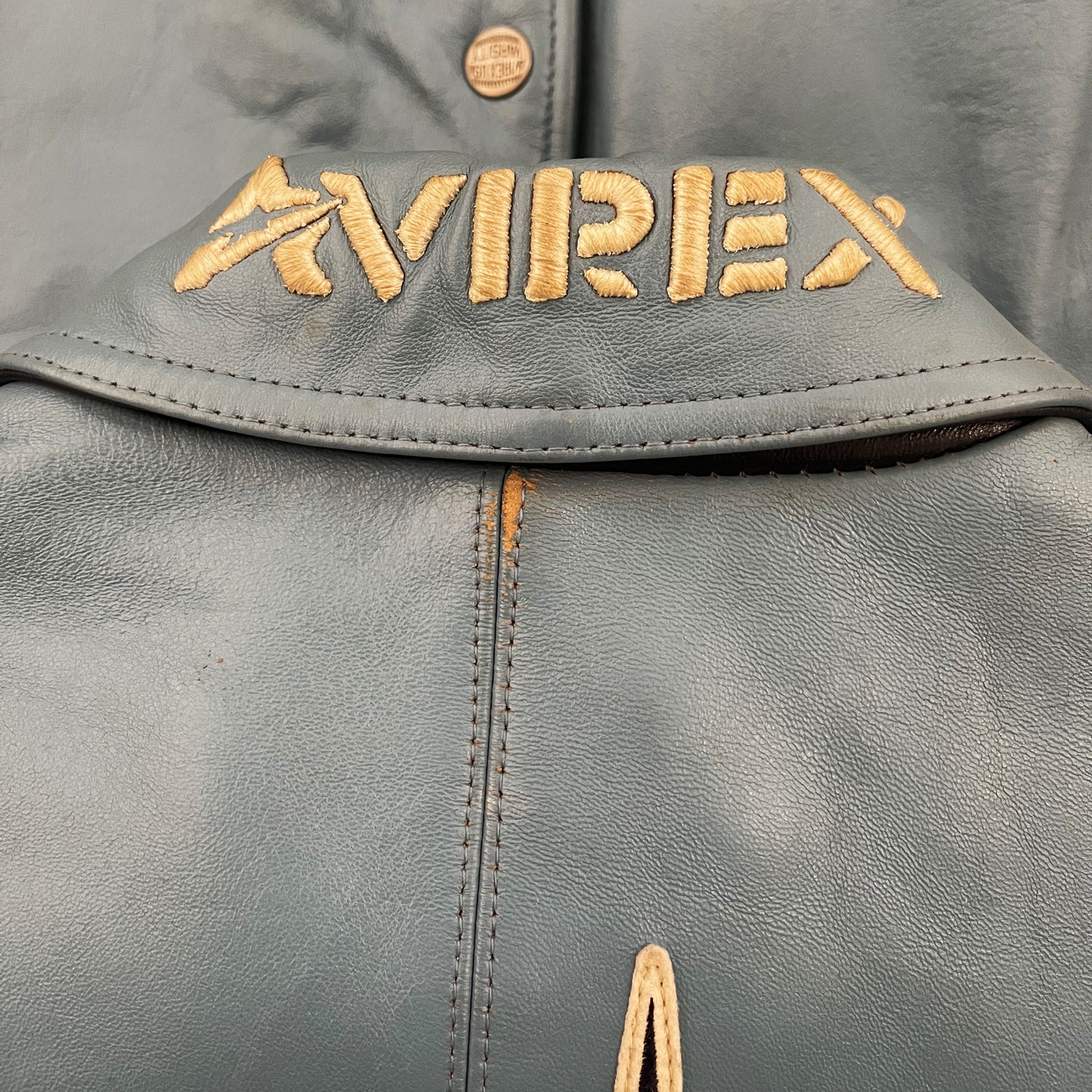 Avirex New York Leather Varsity Jacket - L