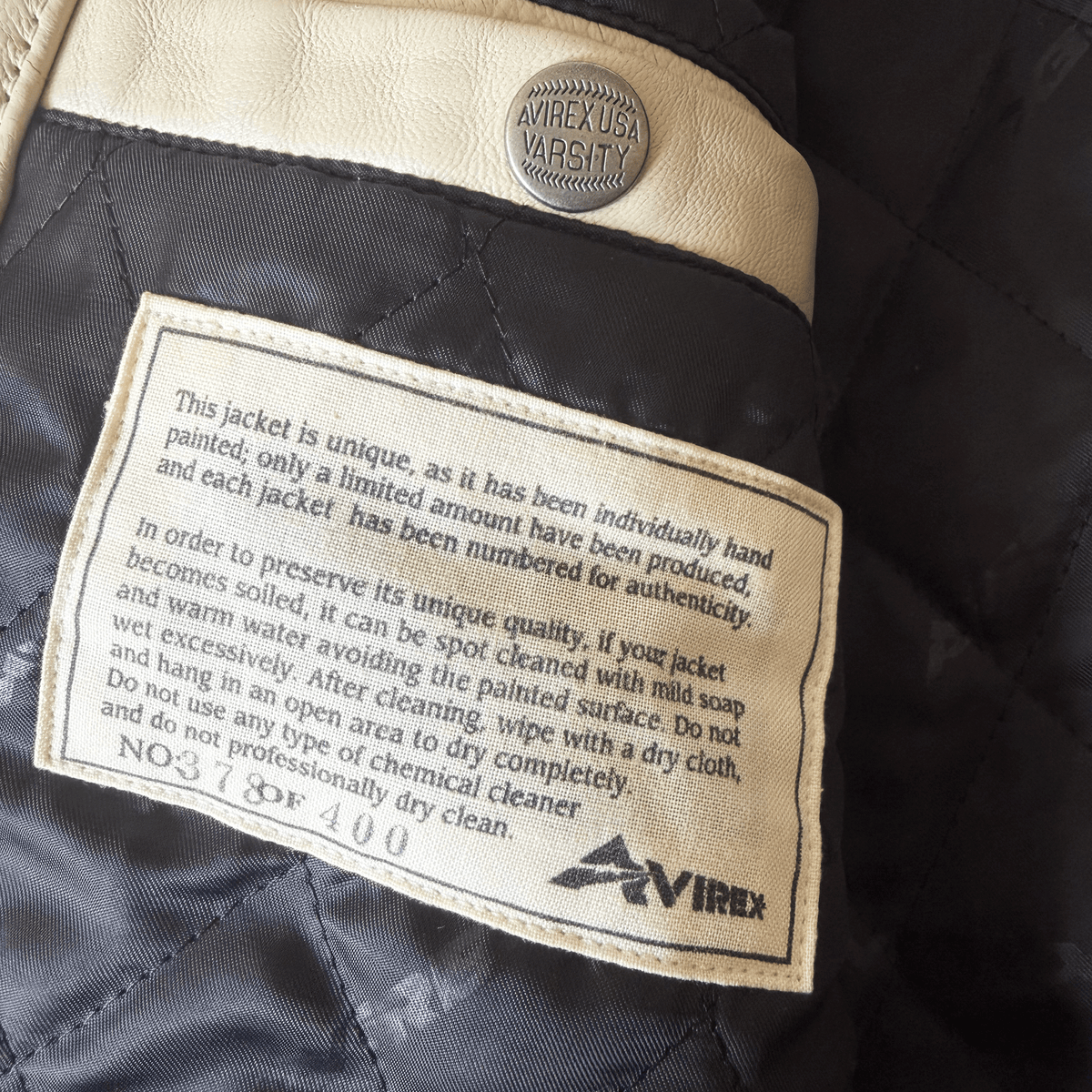 Avirex Irezumi Tattoo ‘Dragon vs Snake' Leather Jacket - XL / XXL