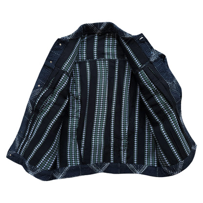 Boro Sashiko Distressed Denim Trucker Jacket - XL