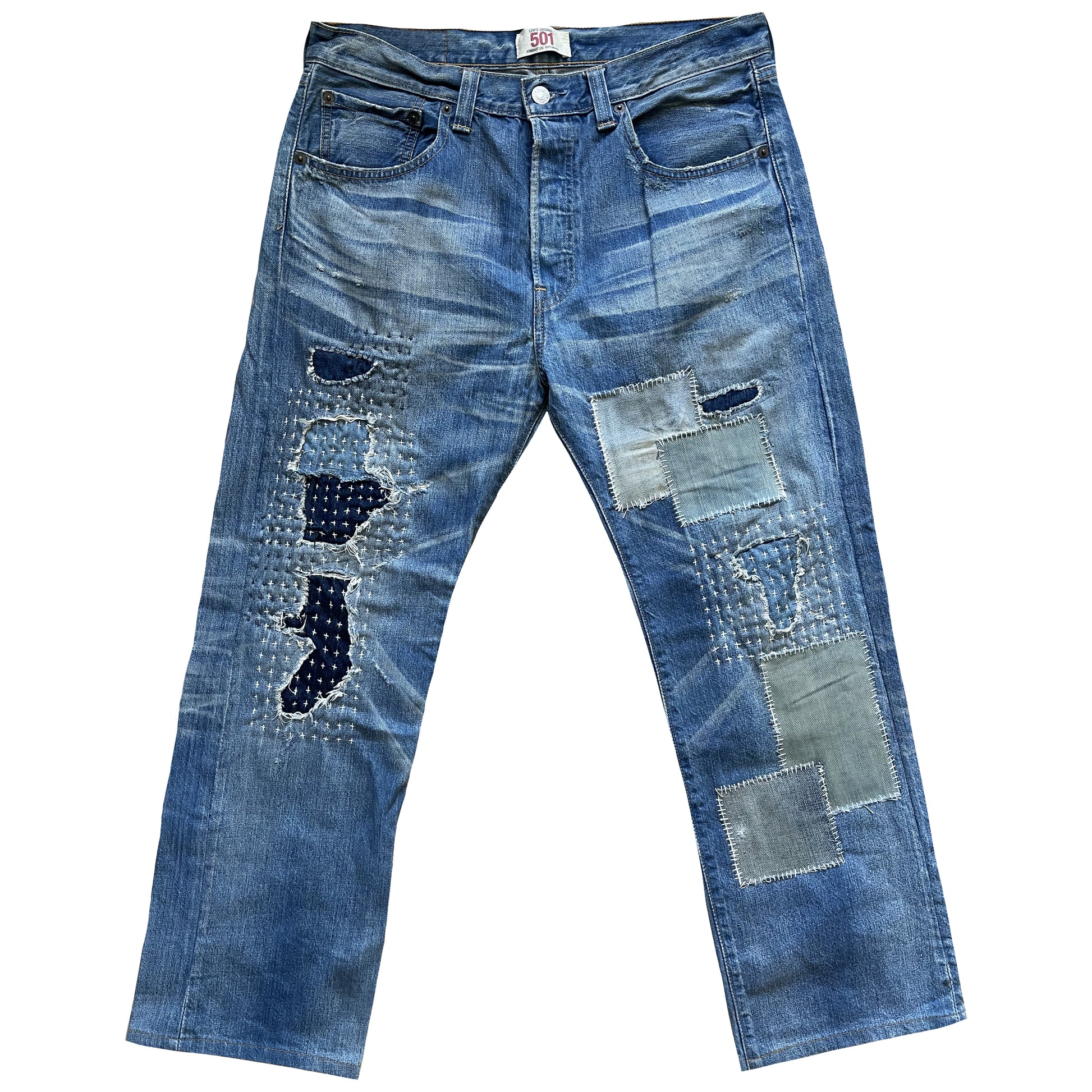 Levi's Boro Distressed Sashiko Stitch Jeans W32