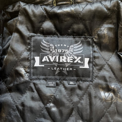 Avirex 'Hi-Rollers' Leather Varsity Jacket - XL