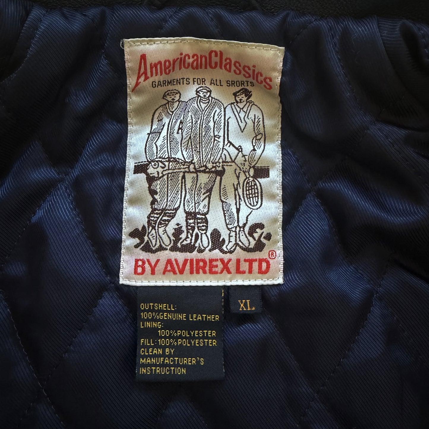 Avirex New York Leather Varsity Jacket - XL
