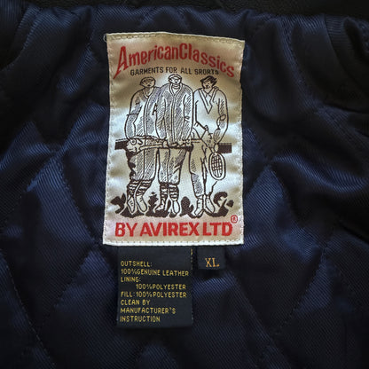 Avirex New York Leather Varsity Jacket - XL