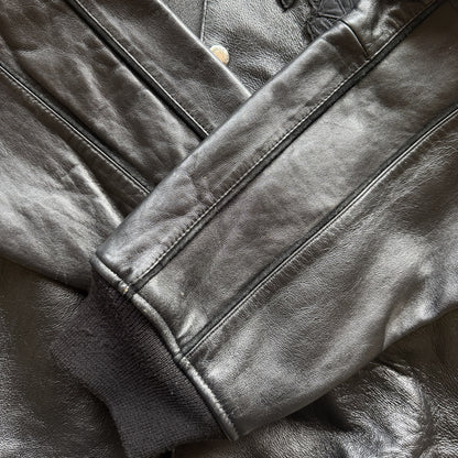 Avirex 'Royal Flush' Leather Varsity Jacket - L