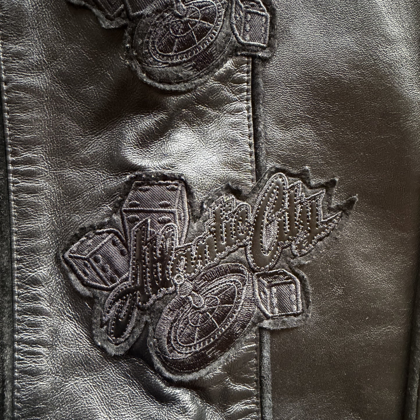 Avirex 'Royal Flush' Leather Varsity Jacket - L