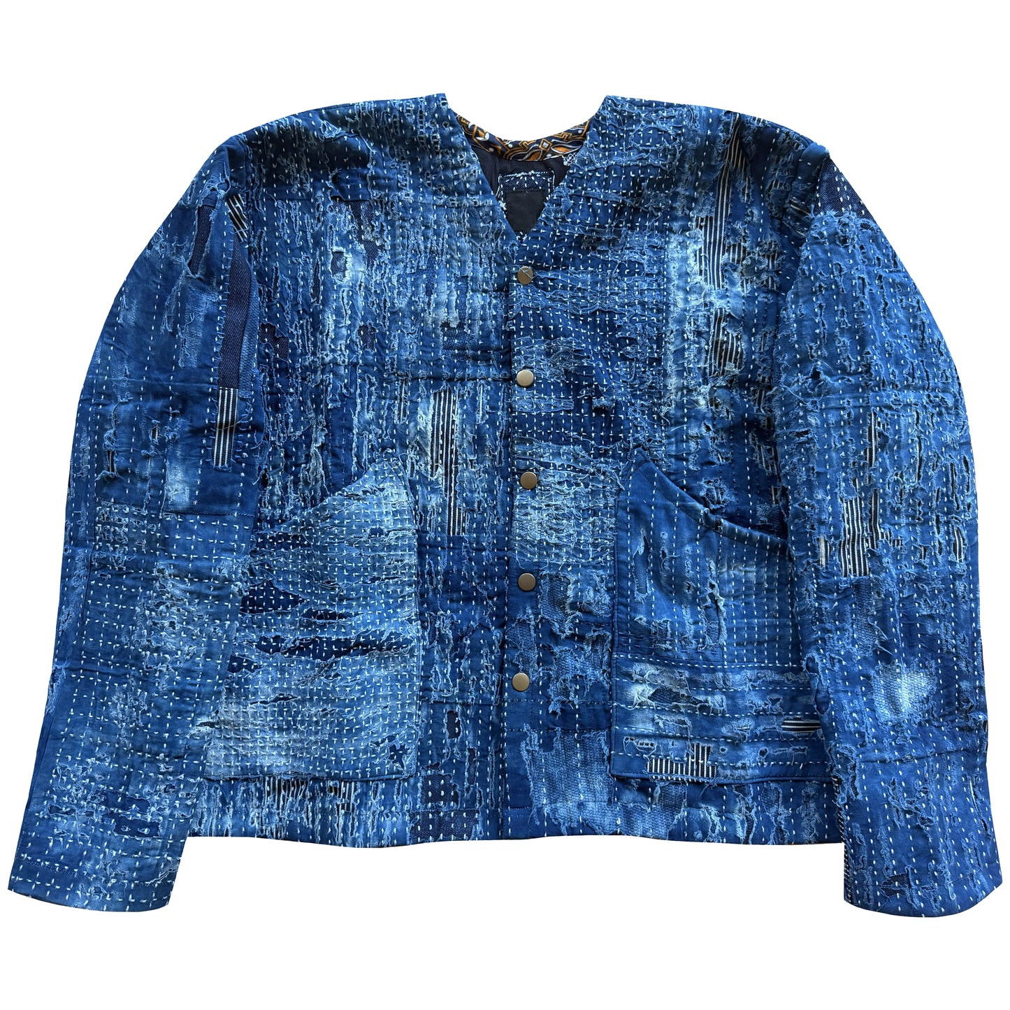 Japanese Boro Denim Work Chore Jacket - M