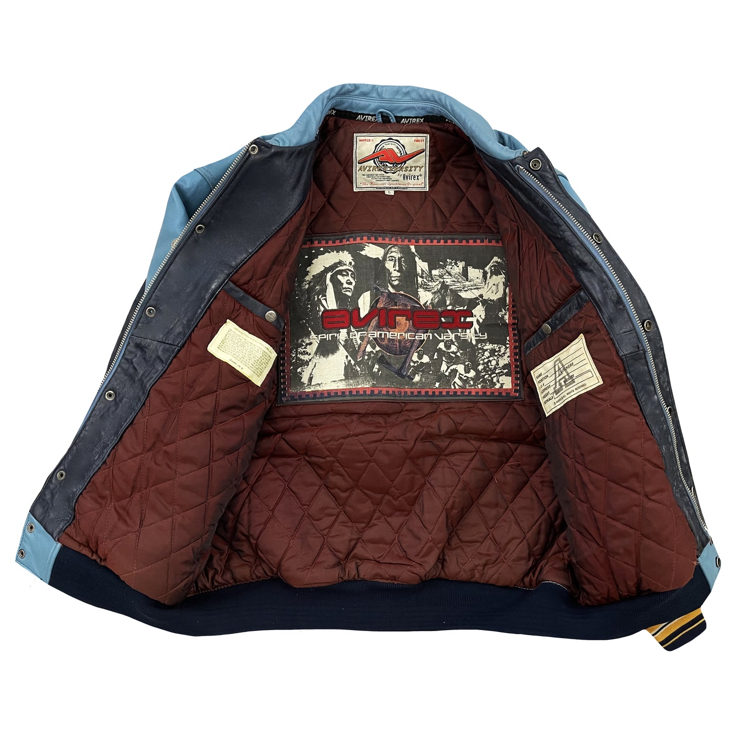 Avirex New York Leather Varsity Jacket - L