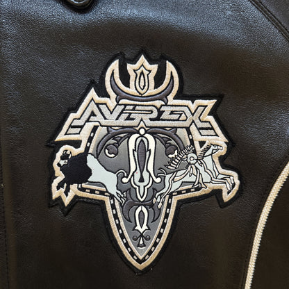 Avirex 'Gathering of The Tribes' Leather Varsity Jacket - XL