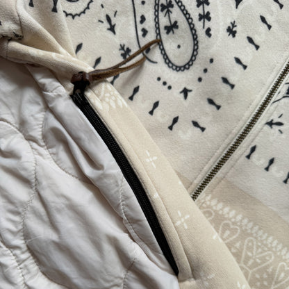 Kapital Bandana Quilted Shell Hoodie - L