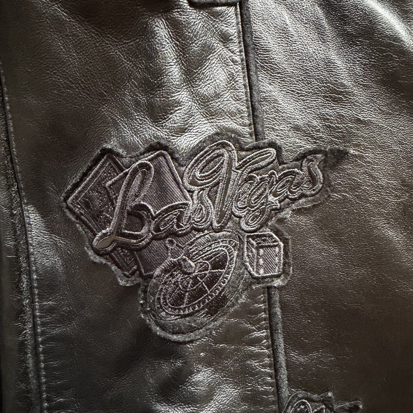 Avirex 'Royal Flush' Leather Varsity Jacket - L