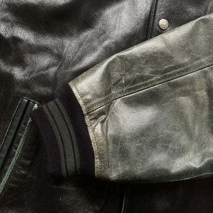 Avirex 'Oridian Warrior' Leather Varsity Jacket - M