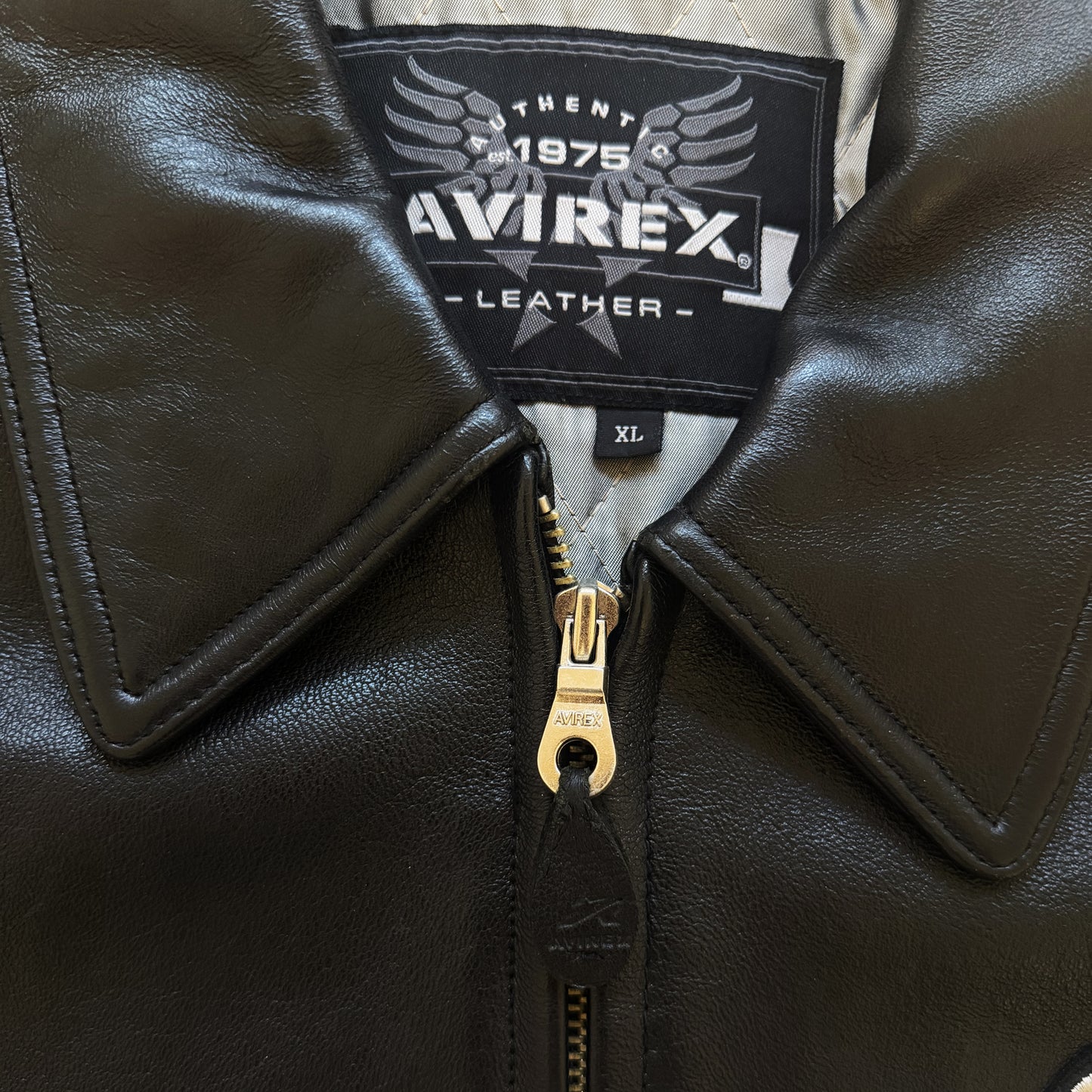 Avirex 'Gathering of The Tribes' Leather Varsity Jacket - XL